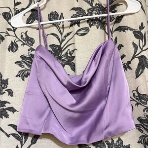 H&M Lavender Satin Top
